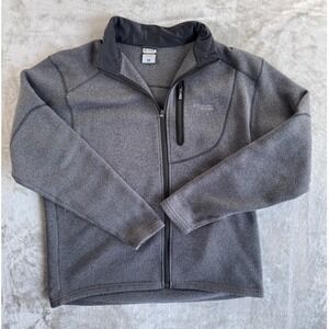 Columbia Titanium Fleece Jacket Mens XL Gray Full Zip Outdoor Gorpcore Hiking